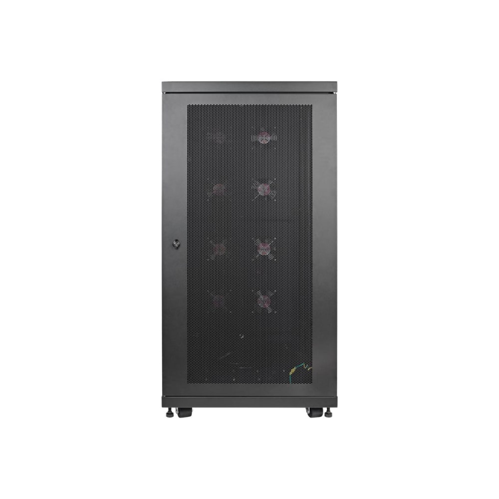 Tripp Lite 24U Industrial Rack Floor Enclosure Server Cabinet Doors & Sides - Rack cabinet - black - 24U - 19in