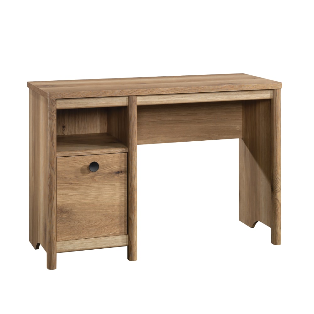 Sauder Dover Edge 43inW Single-Pedestal Computer Desk, Timber Oak