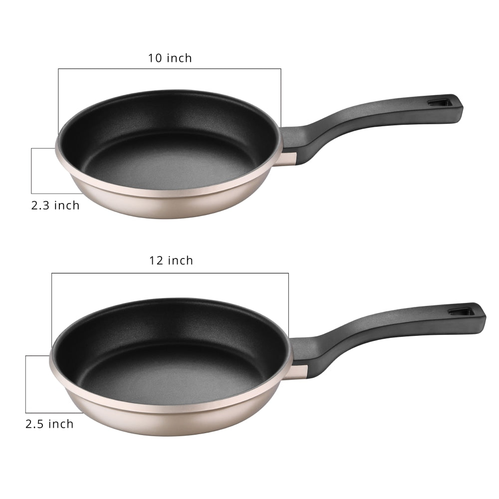 Bergner 2-Piece Fry Pan Set, Champagne