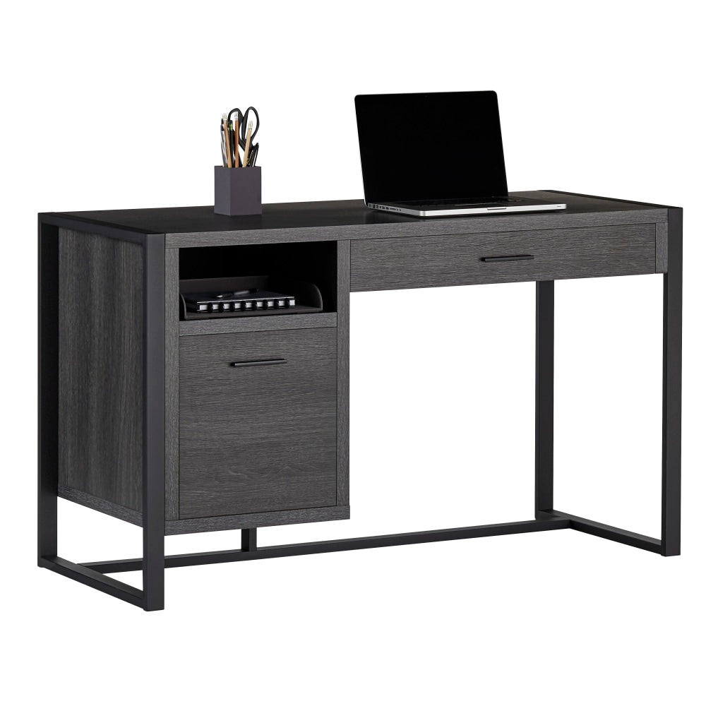 RealSpace DeJori 51inW Writing Desk, Charcoal