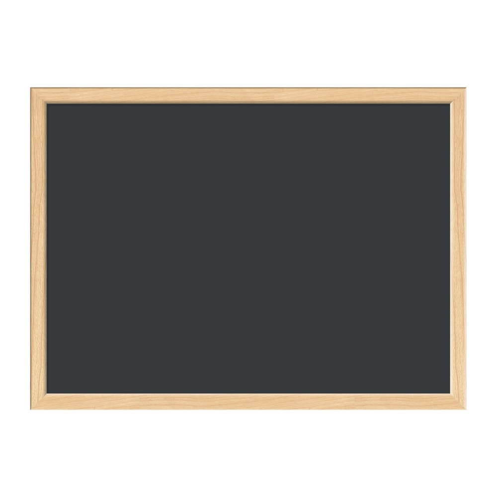 U Brands Chalkboard, Melamine, 23in x 17in, Black, Natural Birch Wood Frame