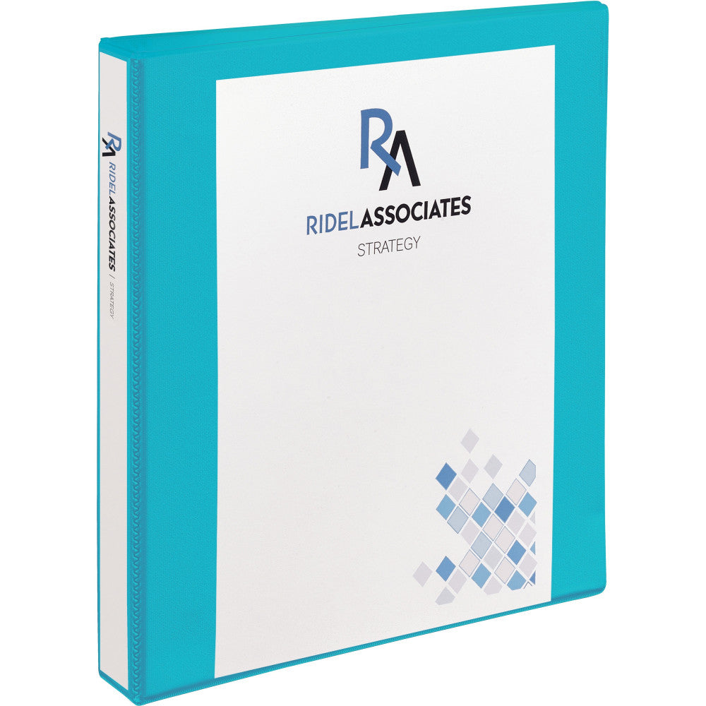 Avery Durable View 3-Ring Binder, 1in Slant Rings, Aqua