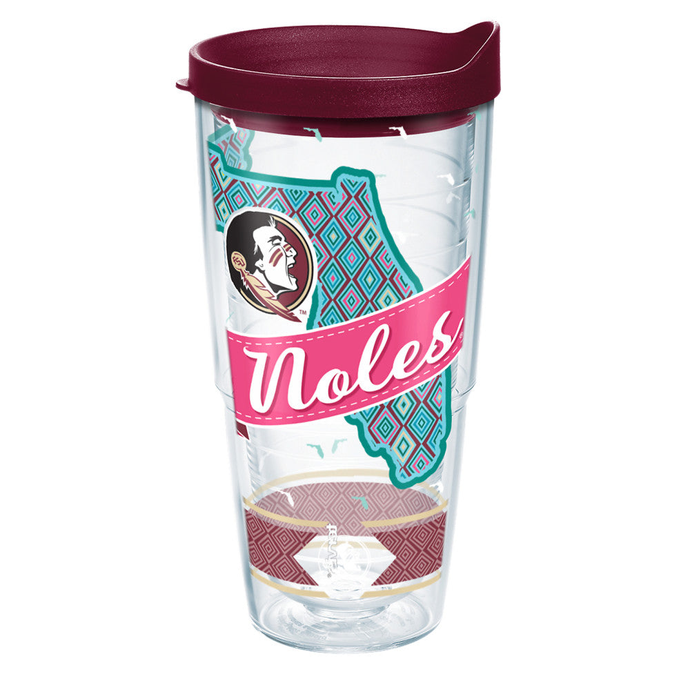 Tervis NCAA Class Tumbler With Lid, 24 Oz, Florida State Seminoles