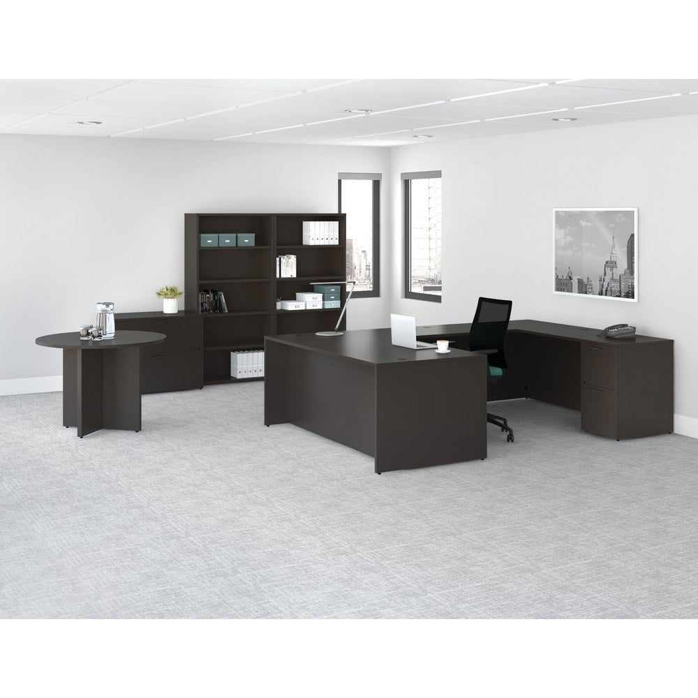 Lorell Prominence 2.0 72inW Double-Pedestal Computer Desk, Espresso