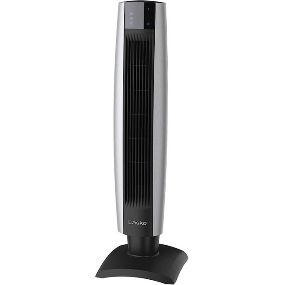 Lasko 2711 Floor Fan - 3 Speed - Oscillating, Timer, Carrying Handle, Quiet, Safety Fuse, Electronic Control Panel, Space Saving, Remote Control Storage - 34in Height x 11.4in Width