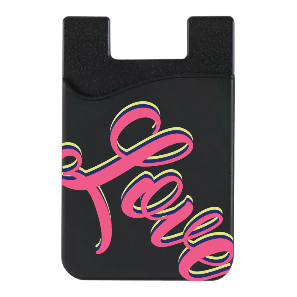 OTM Essentials Mobile Phone Wallet Sleeve, 3.5inH x 2.3inW x 0.1inD, Neon Love, OP-TI-Z127A