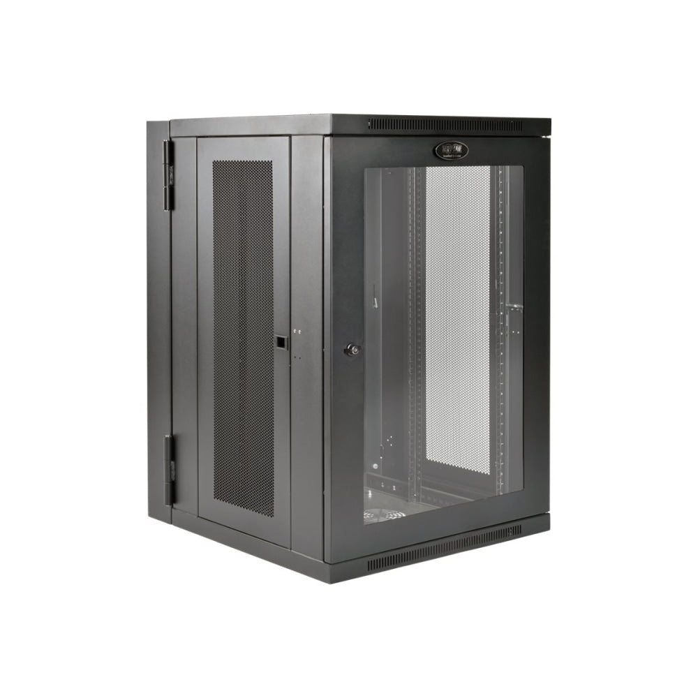 Tripp Lite 18U Wall Mount Rack Enclosure Server Cabinet Deep Acrylic Window - For UPS - 18U Rack Height x 19in Rack Width x 24.50in Rack Depth - Wall Mountable - Black, Clear - Steel, Acrylic