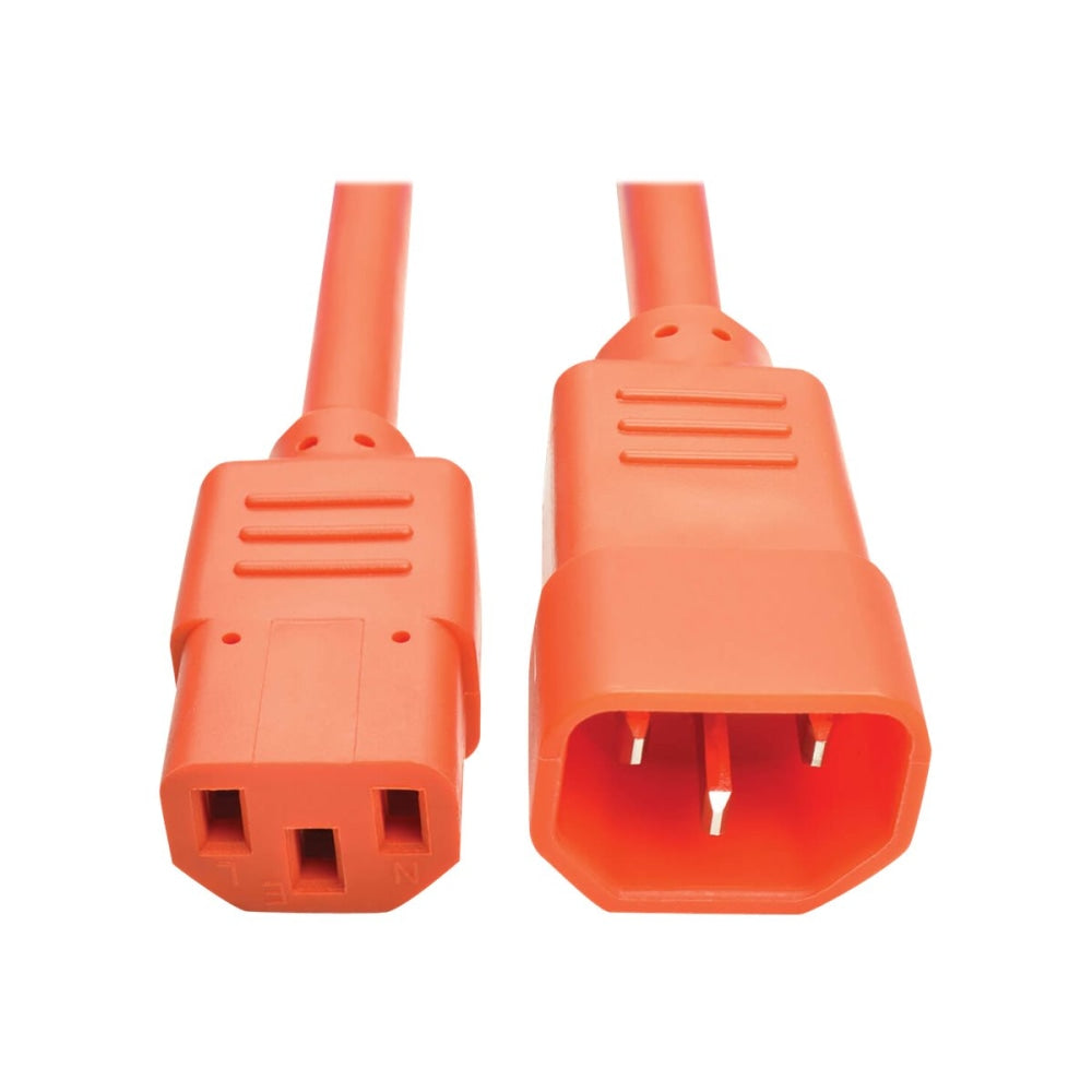 Eaton Tripp Lite Series PDU Power Cord, C13 to C14 - 10A, 250V, 18 AWG, 2 ft. (0.61 m), Orange - Power extension cable - IEC 60320 C14 to power IEC 60320 C13 - AC 100-250 V - 10 A - 2 ft - orange