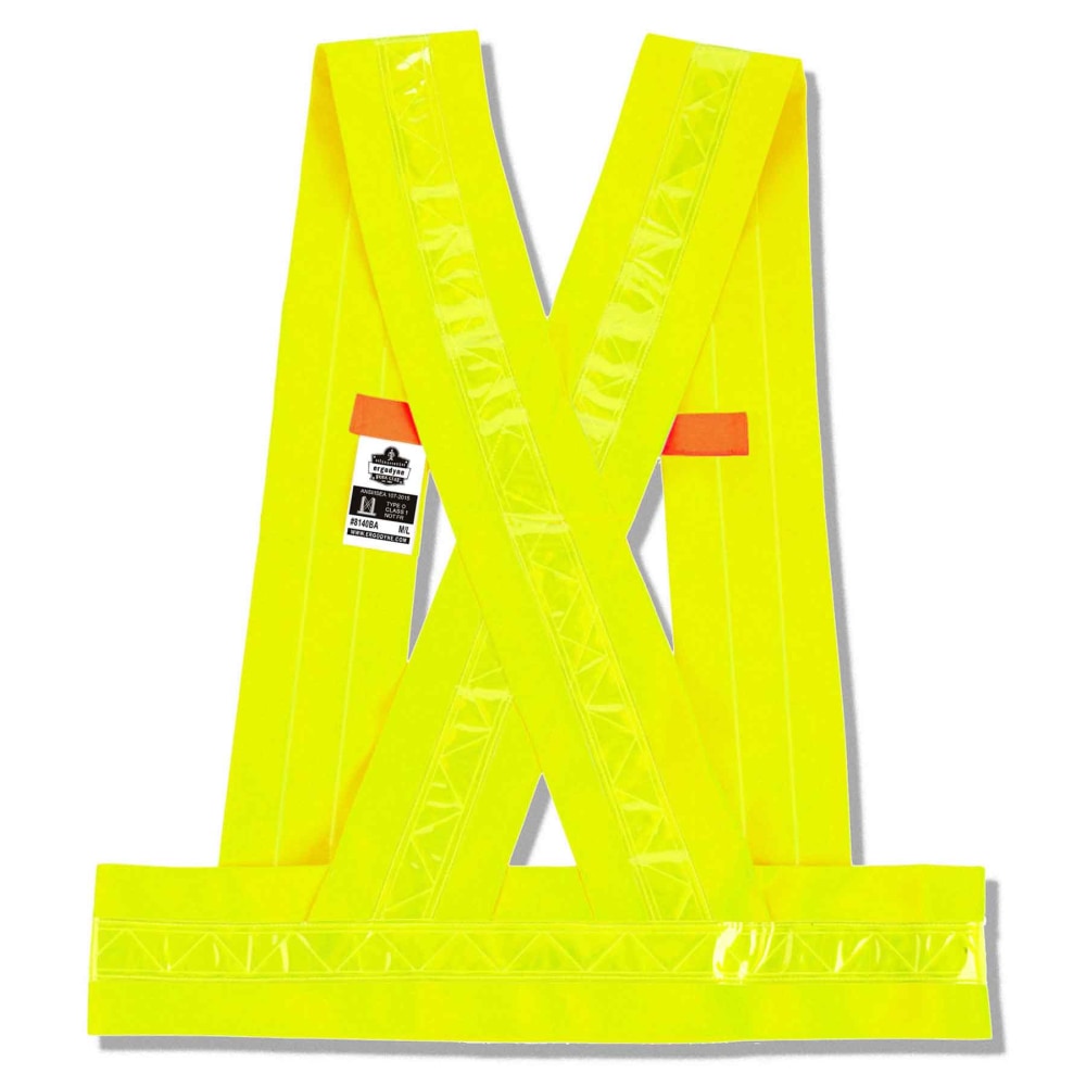 Ergodyne GloWear Safety Vest, Breakaway Sash, Type-O Class 1, 3X, Lime, 8140BA