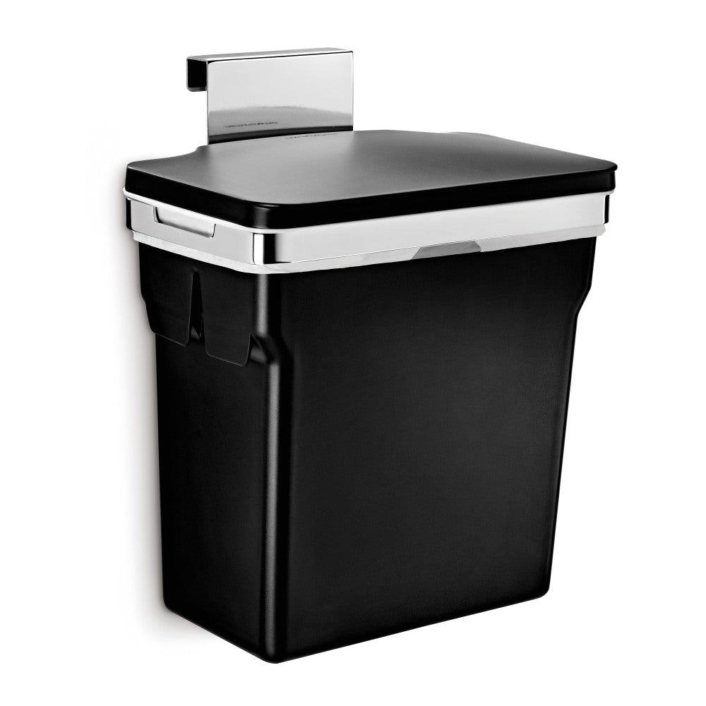 simplehuman Plastic In-Cabinet Trash Can, 2.64 Gallons, Black