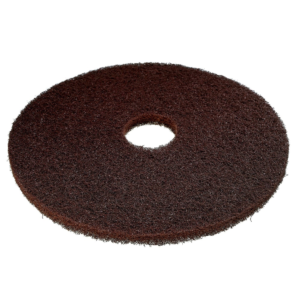 3M 7100 Floor Stripper Pads, 20in, Brown, Pack Of 5 Pads