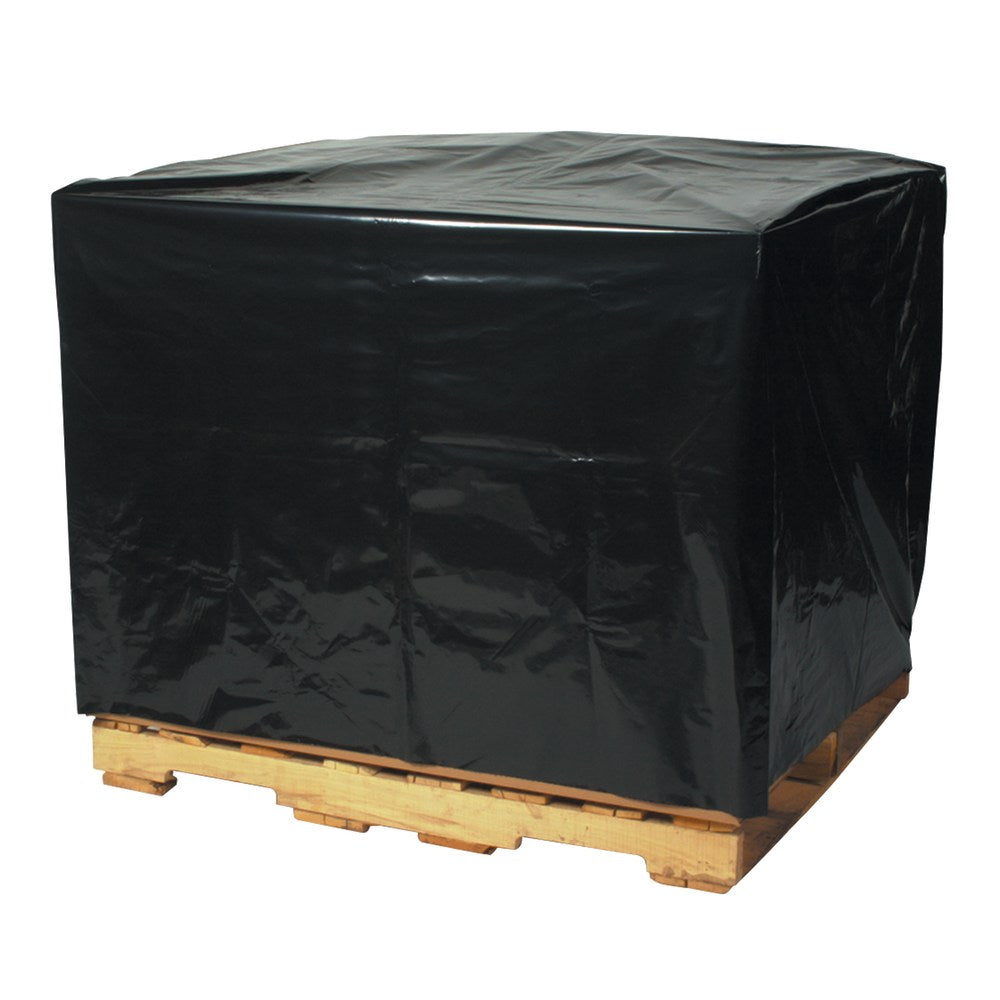 Partners Brand 3 Mil Black Pallet Covers 48in x 42in x 48in, Box of 50