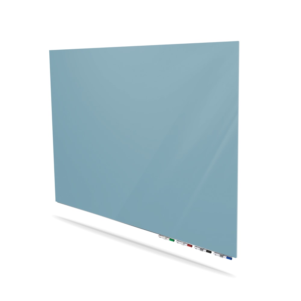 Ghent Aria Low Profile Magnetic Dry-Erase Whiteboard, Glass, 24in x 36in, Denim