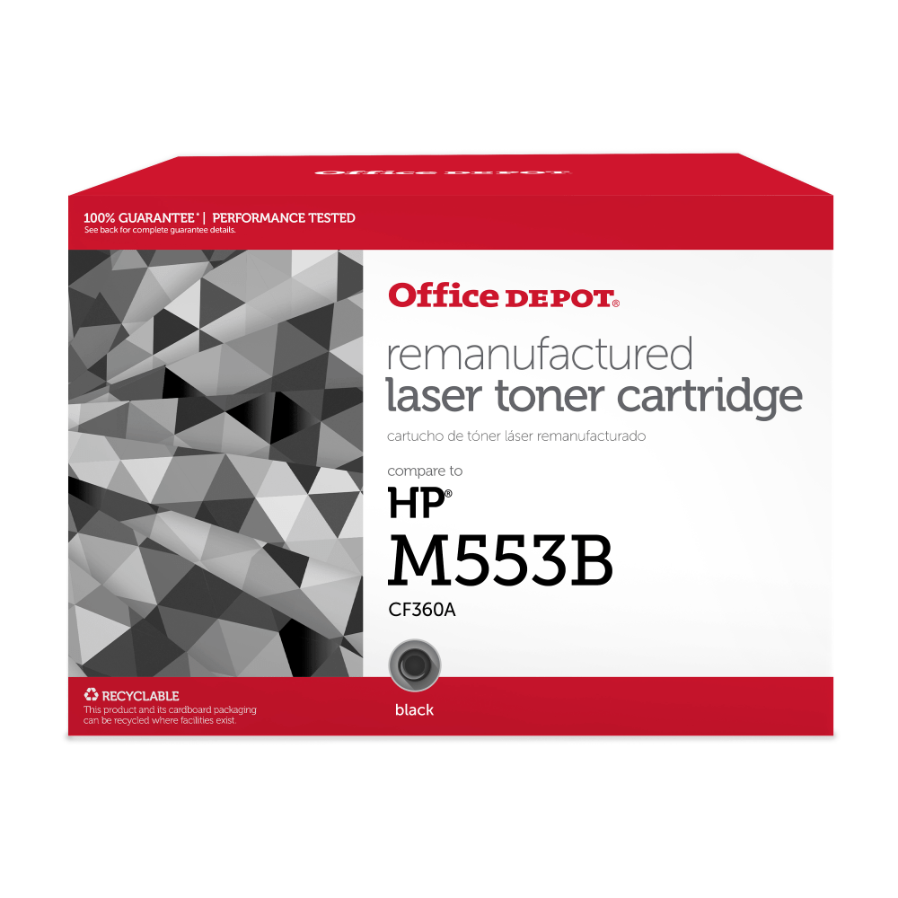 Office Depot Remanufactured Black Toner Cartridge Replacement for HP 508A, OD508AB