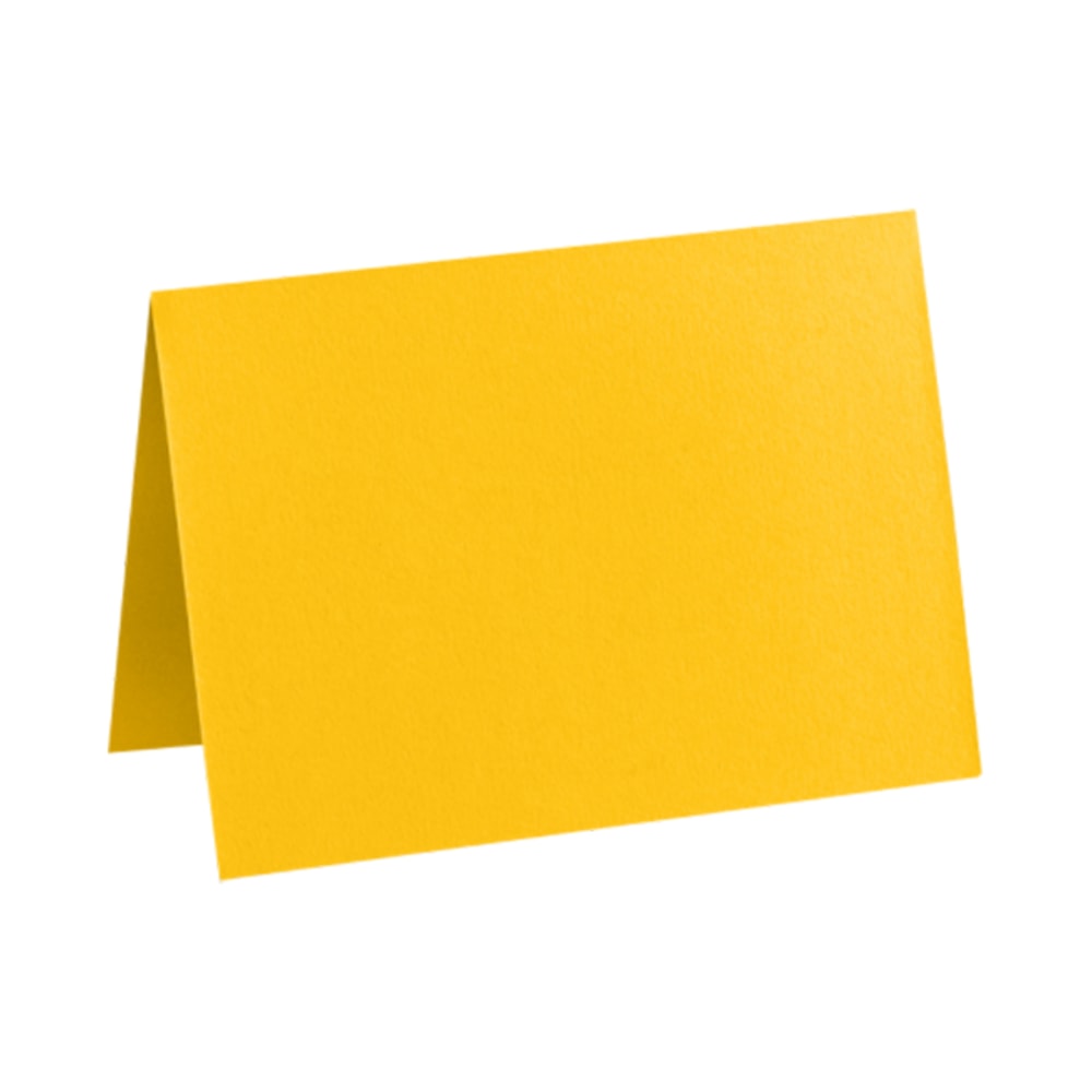 LUX Folded Cards, A2, 4 1/4in x 5 1/2in, Sunflower Yellow, Pack Of 50