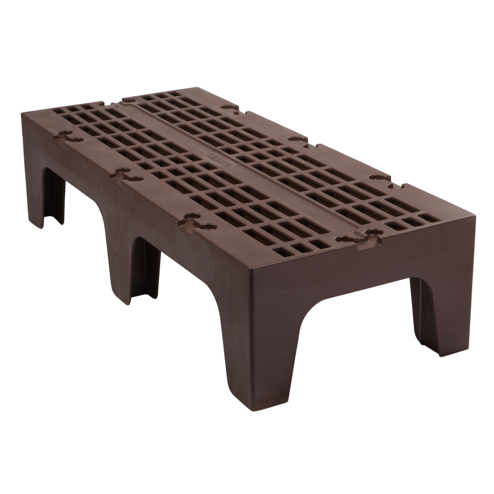 Cambro Vented Dunnage Rack, 12inH x 21inW x 48inD, Dark Brown