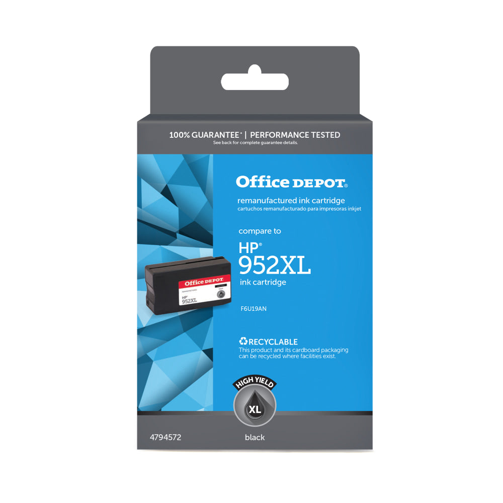 Office Depot Remanufactured Black High-Yield Ink Cartridge Replacement For HP 952XL