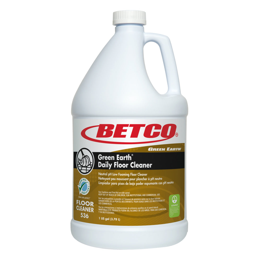 Betco Green Earth Daily Floor Cleaner, 128 Oz Bottle, Case Of 4