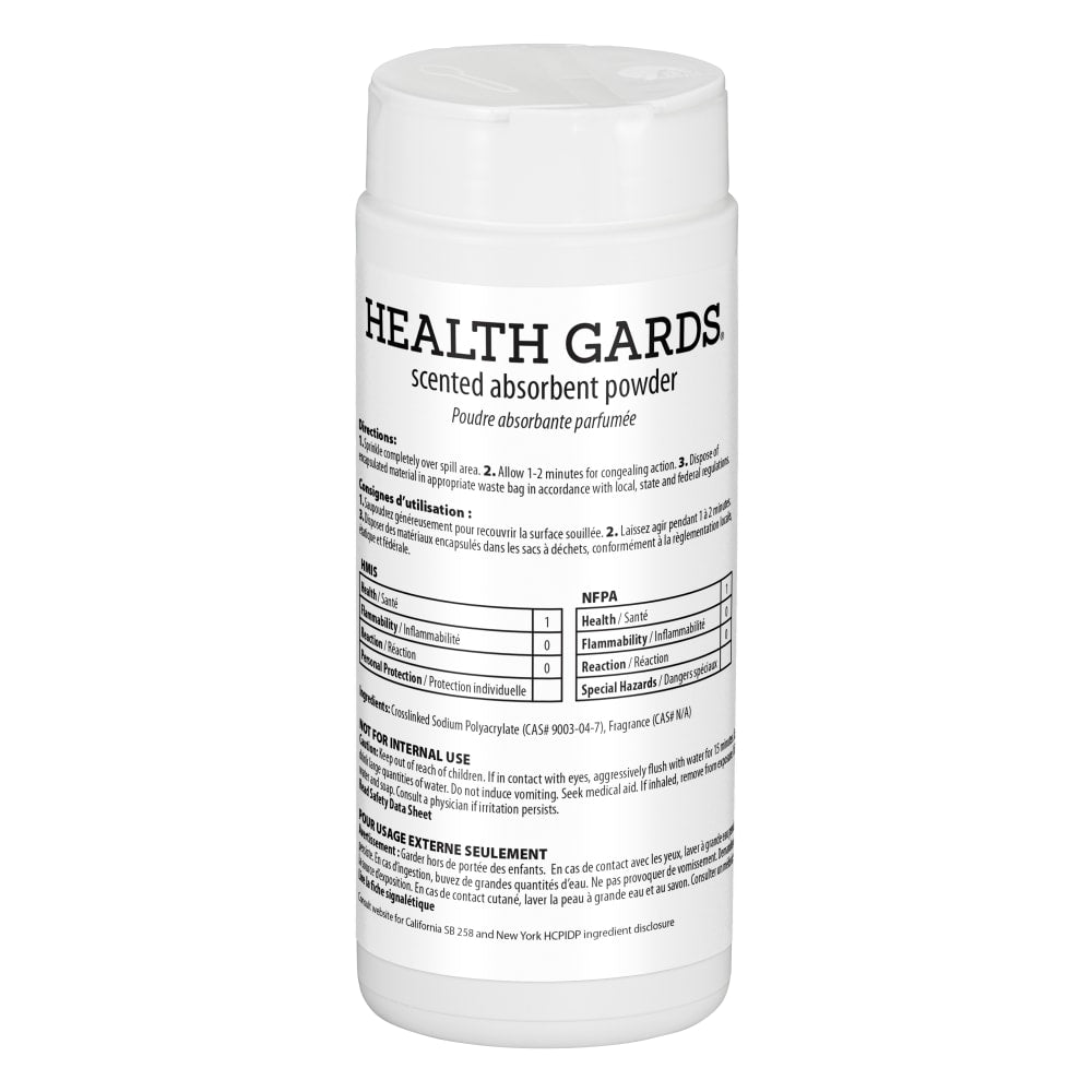 Hospeco Health Gards Absorbent Powders, 16 Oz, Pack Of 12 Powders