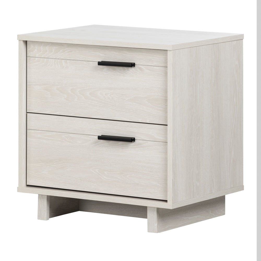 South Shore Fynn 2-Drawer Nightstand, 22-1/4inH x 22-1/4inW x 16-1/2inD, Winter Oak