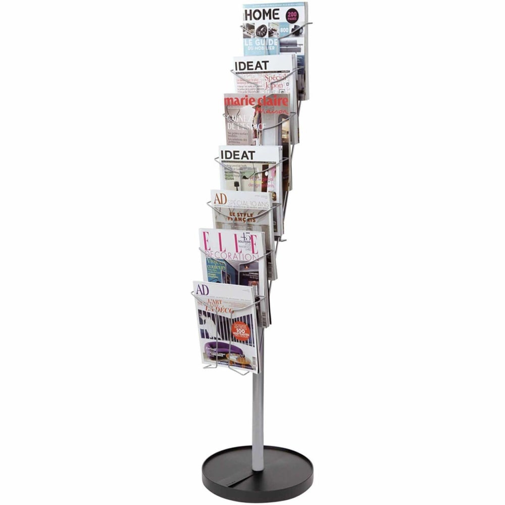 Alba Display Rack - 400 x Sheet, 7 x Document - 7 Compartment(s) - 59.1in Height%Floor - Metal - 1 Each