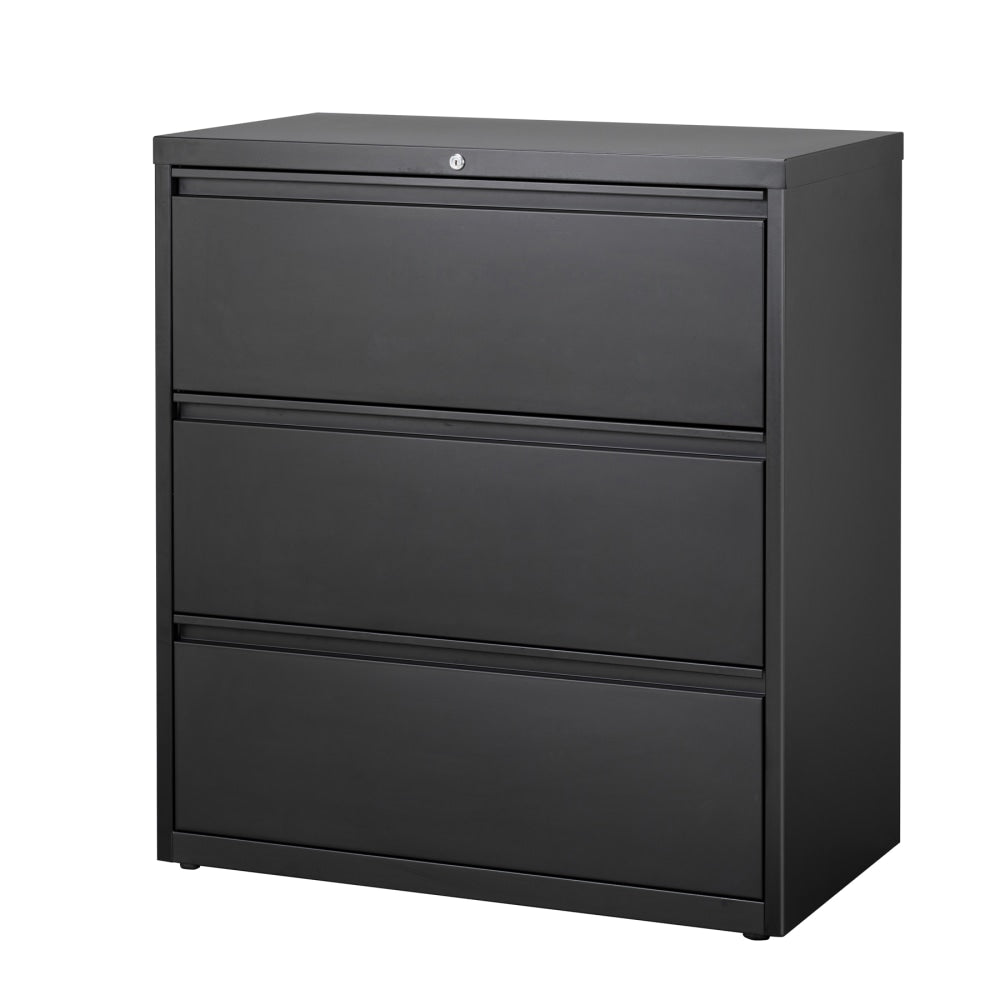 WorkPro 36inW x 18-5/8inD Lateral 3-Drawer File Cabinet, Black