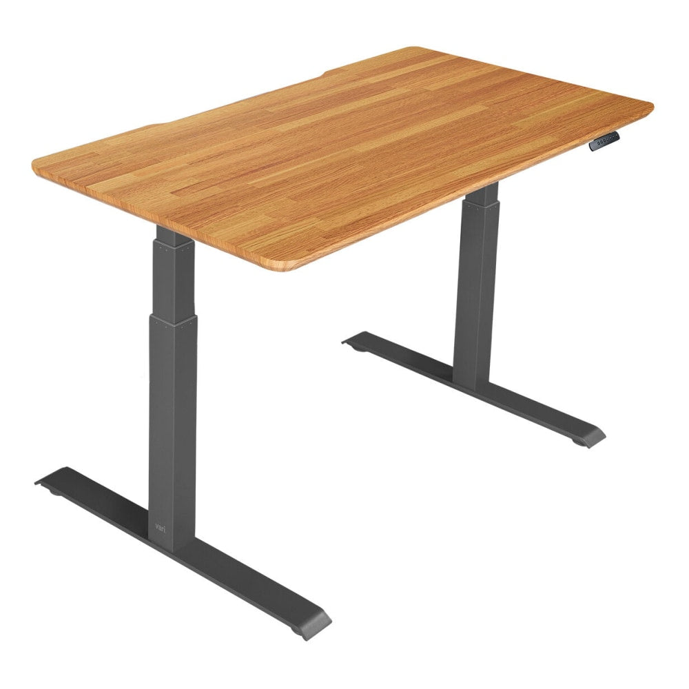 Vari Electric 48inW Standing Desk, Butcher Block