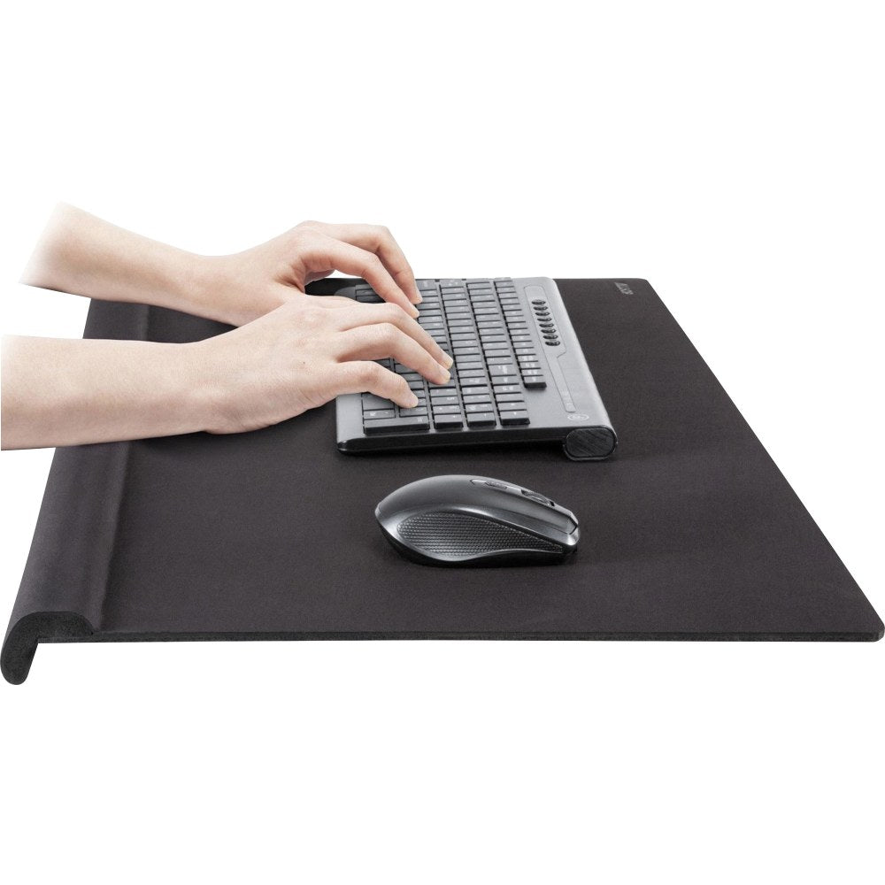 Allsop ErgoEdge Desk Pad, 1-1/2in x 16-1/2in, Black