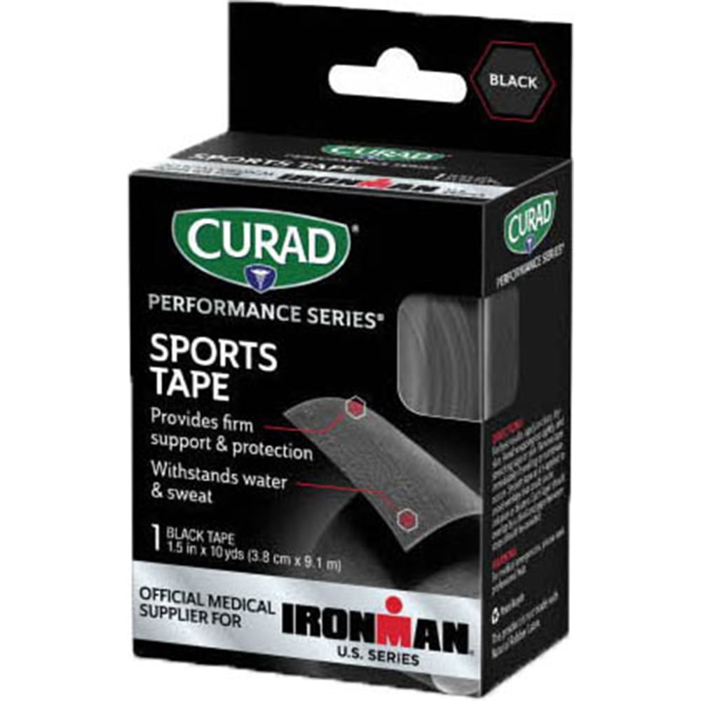 CURAD Performance Series Extreme Hold Antibacterial Adhesive Bandages Variety Pack, Assorted Sizes, Assorted Colors, 50 Bandages Per Box, Case Of 24 Boxes