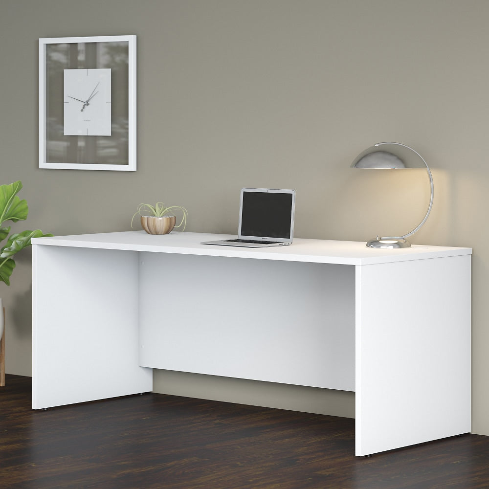 Bush Business Furniture Studio C 72inW Office Computer Desk, White, Standard Delivery