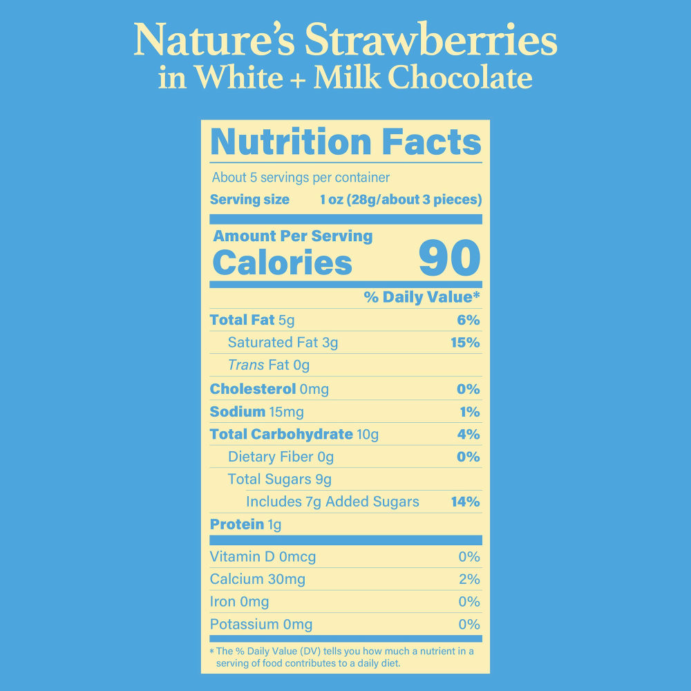 Tru Fru Natures Strawberries Frozen Fresh In White And Milk Chocolate, Carton Of 8 Tubs