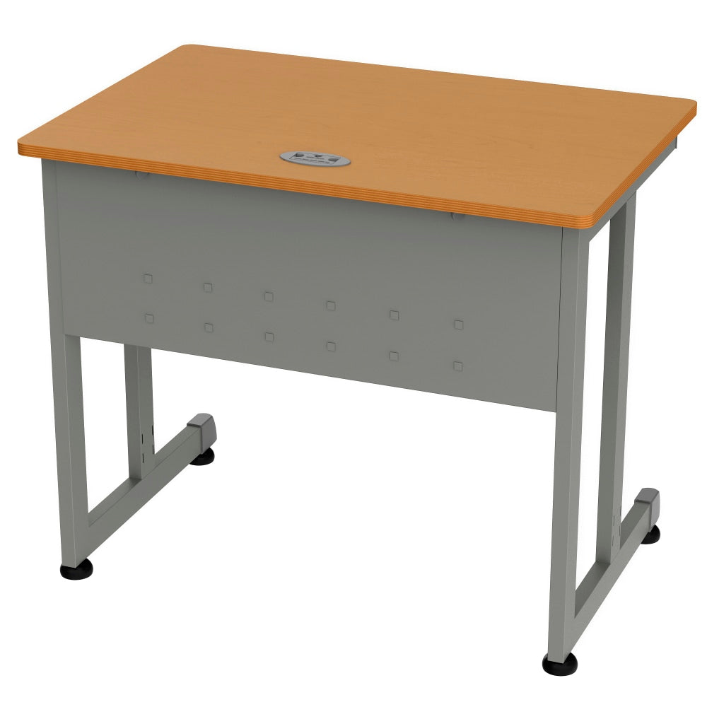 Linea Italia, Inc. 36inW Computer Desk, Gray/Maple