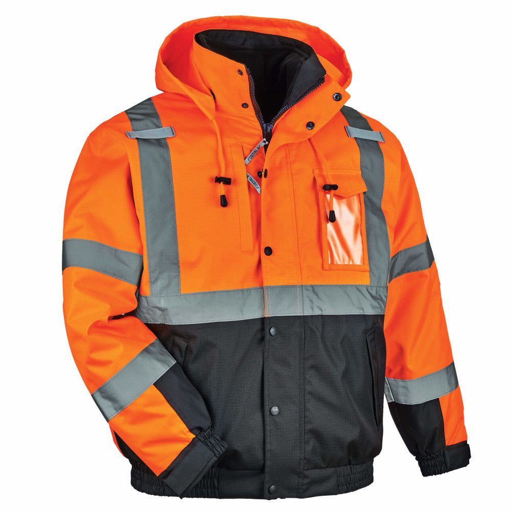 Ergodyne GloWear 8381 Type-R Class 3 Performance 3-In-1 Bomber Jacket, 5X, Orange