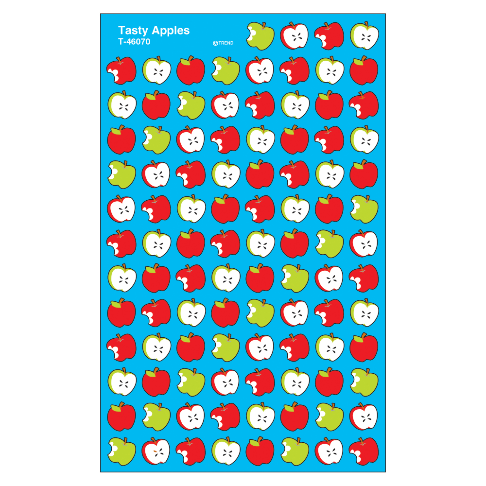 Trend superShapes Stickers, Tasty Apples, 800 Stickers Per Pack, Set Of 6 Packs