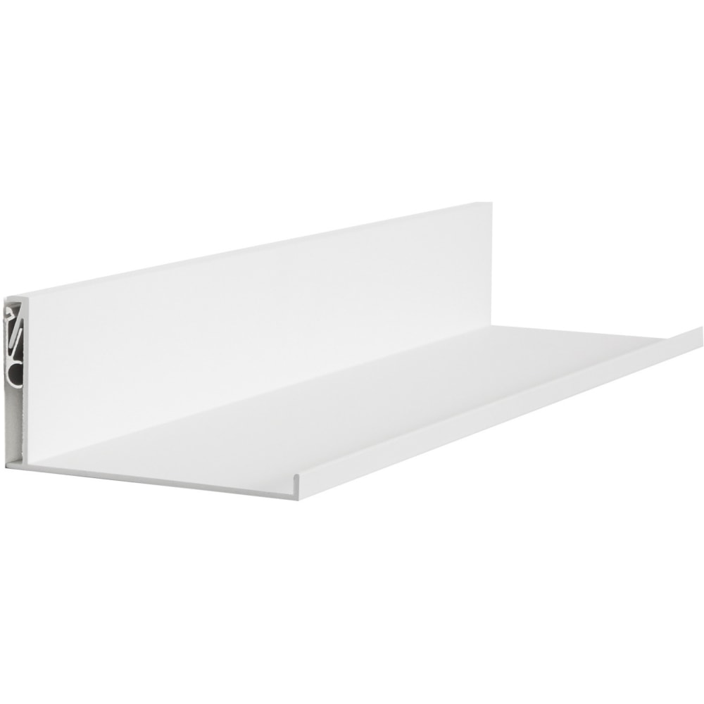 Hangman 24-Inch No-Stud Floating Shelf (White Powder Coat) - 2.5in Height x 23.9in Width x 4.6in Depth x 4.6in Length - Durable, Rust Proof, Damage Resistant, Sturdy, Easy to Clean - White - Aluminum