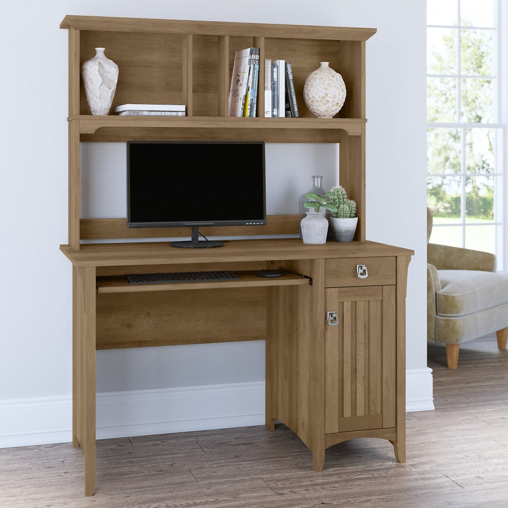 Bush Furniture Salinas 48inW Computer Desk With Hutch, Reclaimed Pine, Standard Delivery