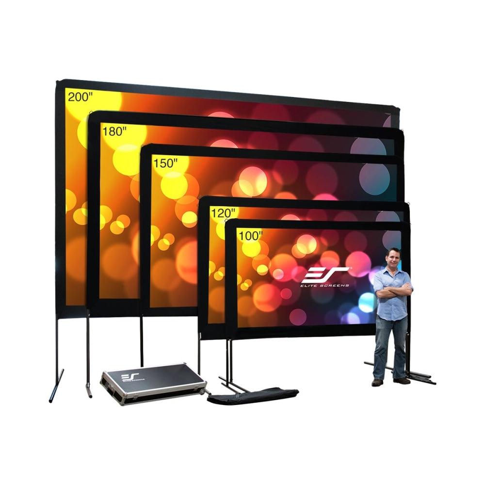 Elite Screens Yard Master Series OMS180H1 - Projection screen with legs - 180in (179.9 in) - 16:9 - DynaWhite