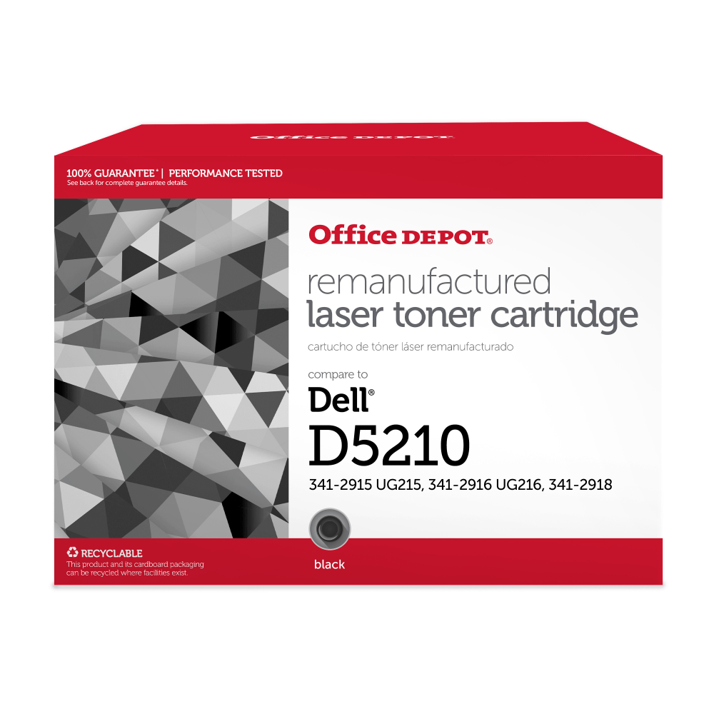 Office Depot Remanufactured Black High Yield Toner Cartridge Replacement For Dell HD767, ODD5210