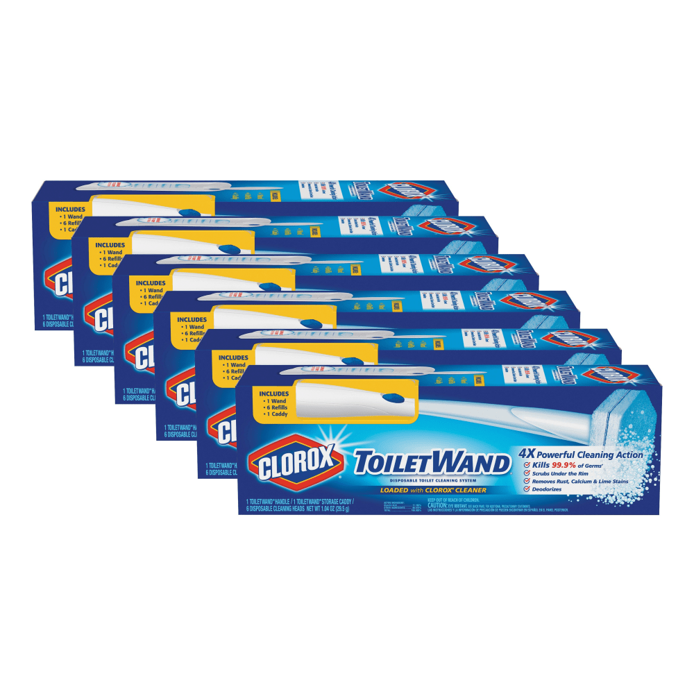 Clorox ToiletWand Disposable Toilet Cleaning System - 1 Kit (Includes: ToiletWand, Storage Caddy, Disinfecting ToiletWand Refill Heads)