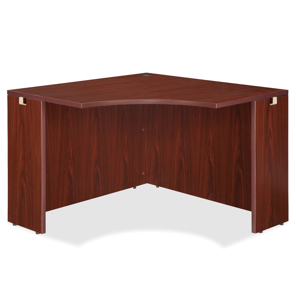 Lorell Essentials 42inW Corner Computer Desk, Mahogany