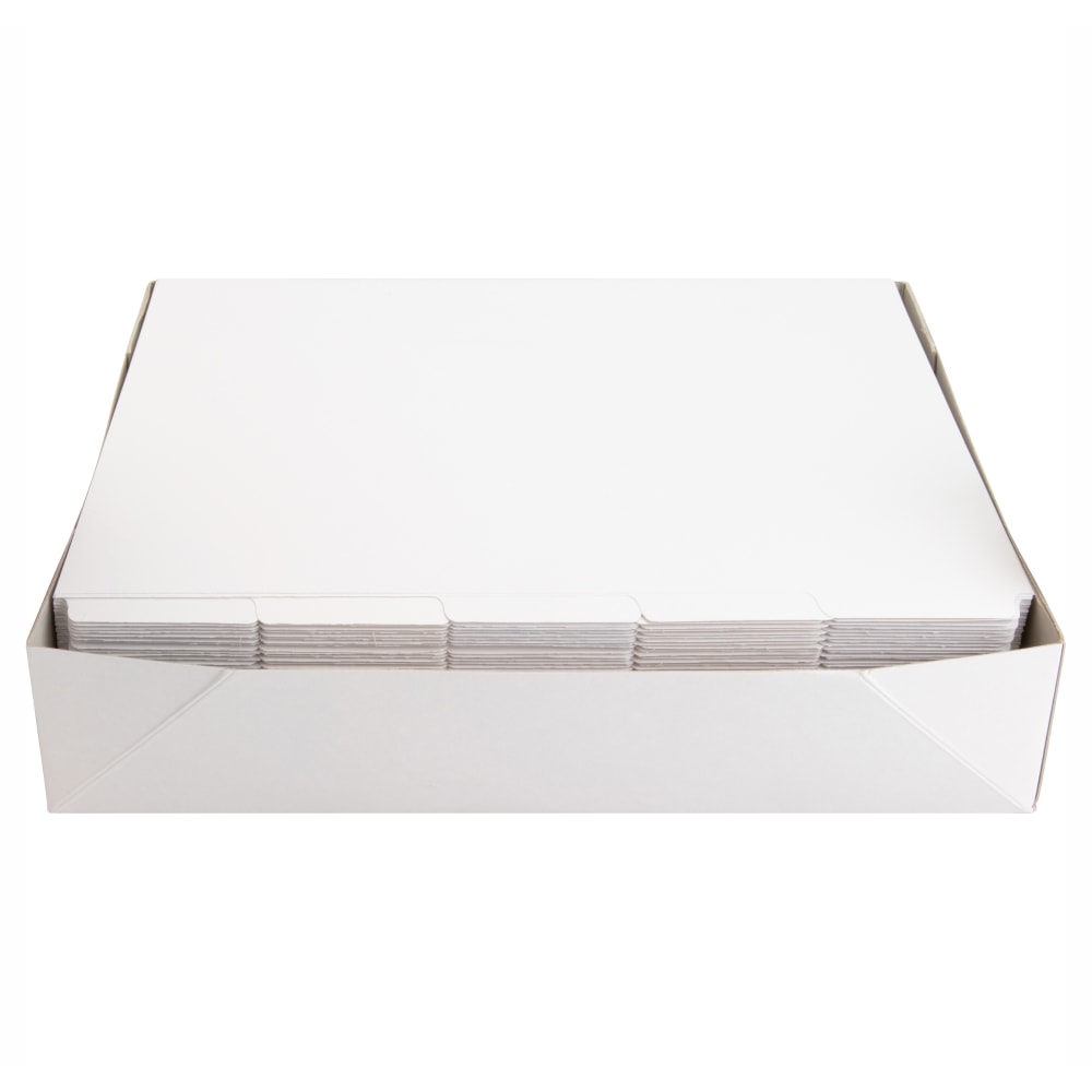 Sparco Straight Collated Index Dividers, White, Box Of 50 Sets