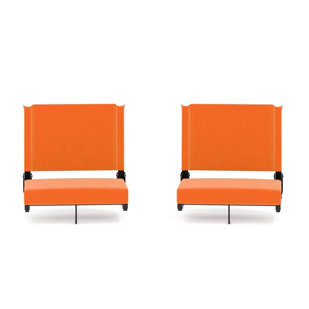 Flash Furniture Grandstand Comfort Seats, Orange/Black, Set Of 2 Seats