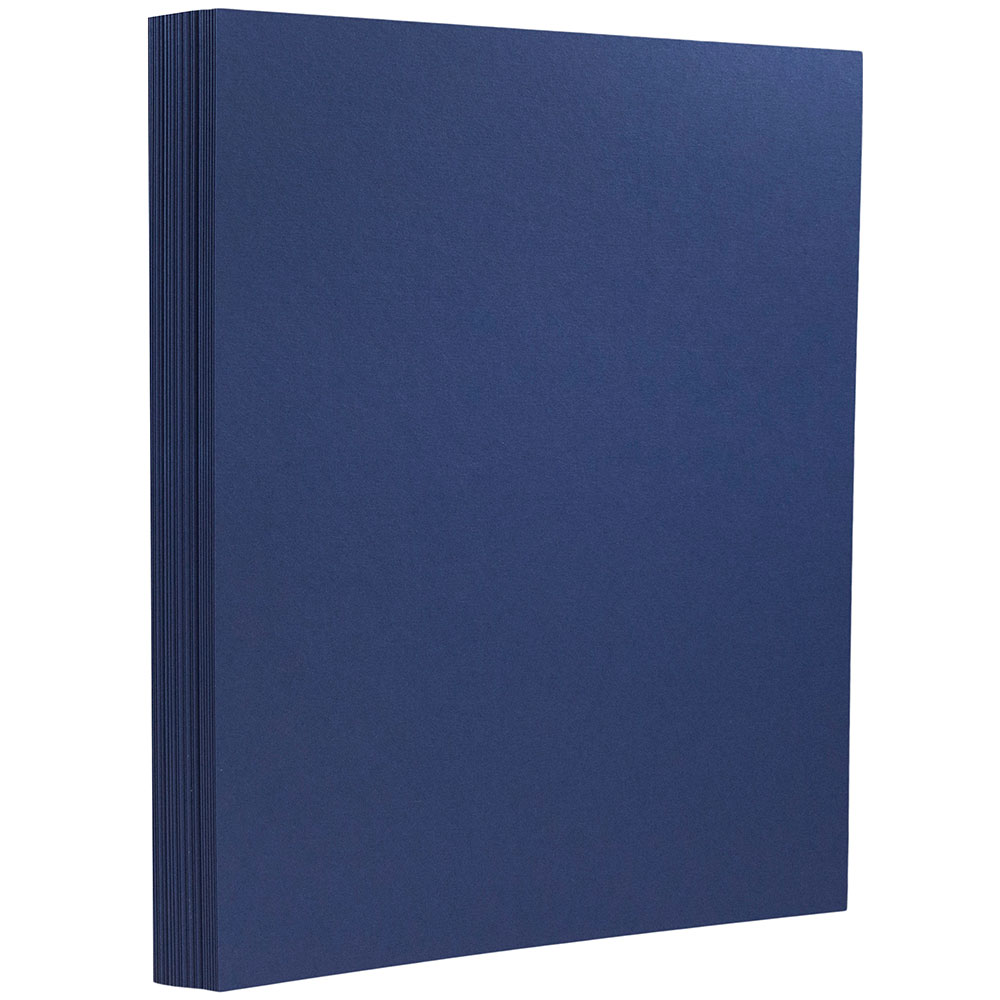 JAM Paper Card Stock, Blue, Letter (8.5in x 11in), 130 Lb, Pack Of 25