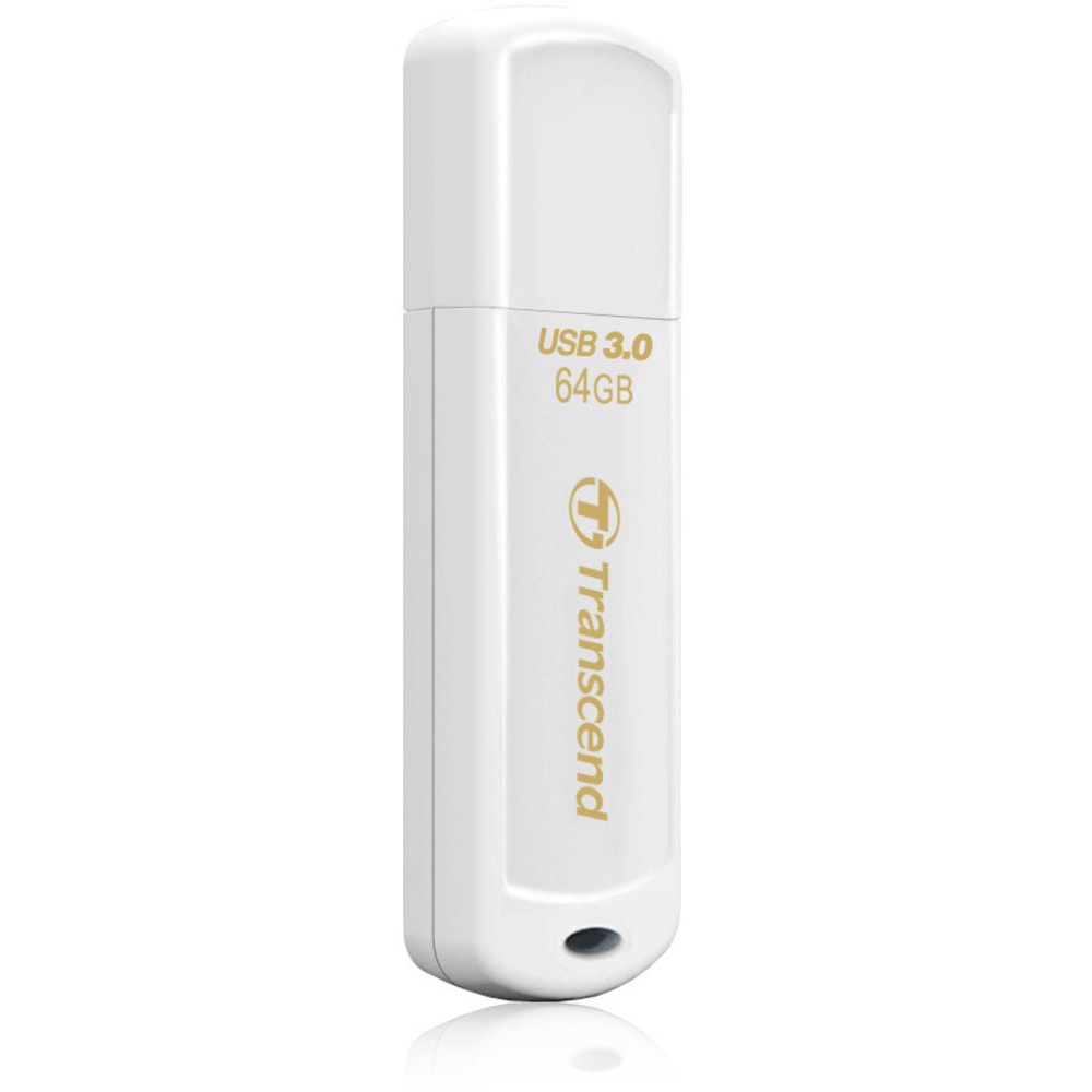 Transcend 64GB JetFlash 730 USB 3.0 Flash Drive - 64 GB - USB 3.0 - White