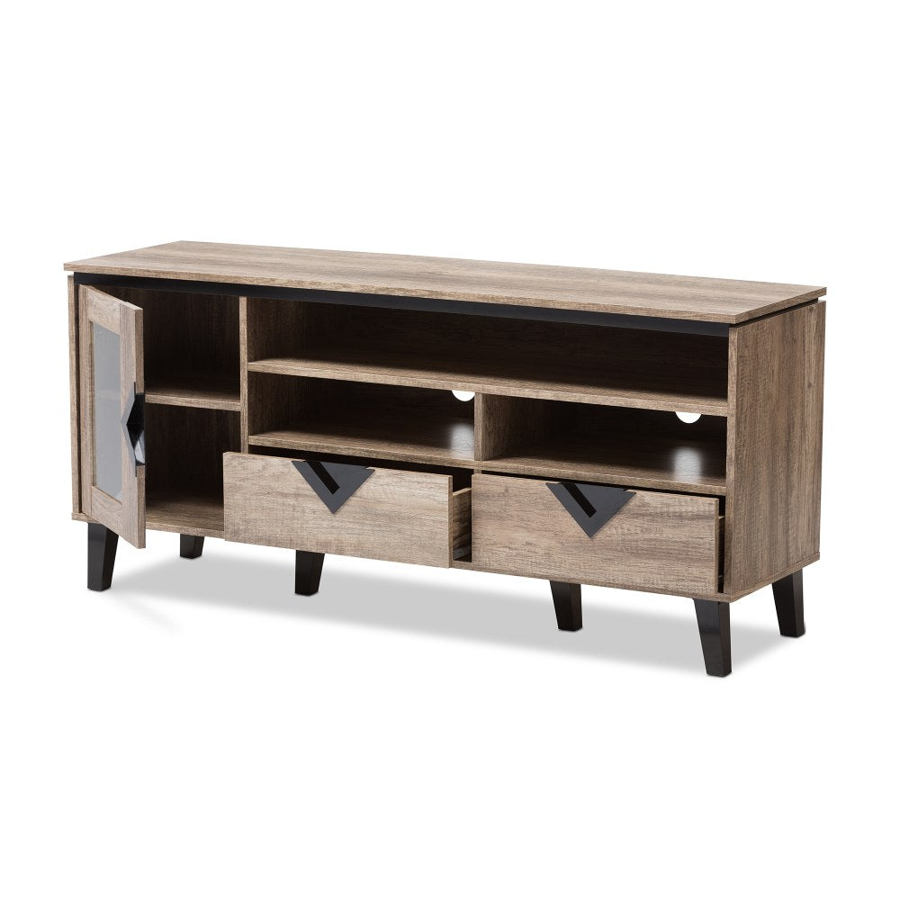 Baxton Studio Nikita TV Stand, Light Brown