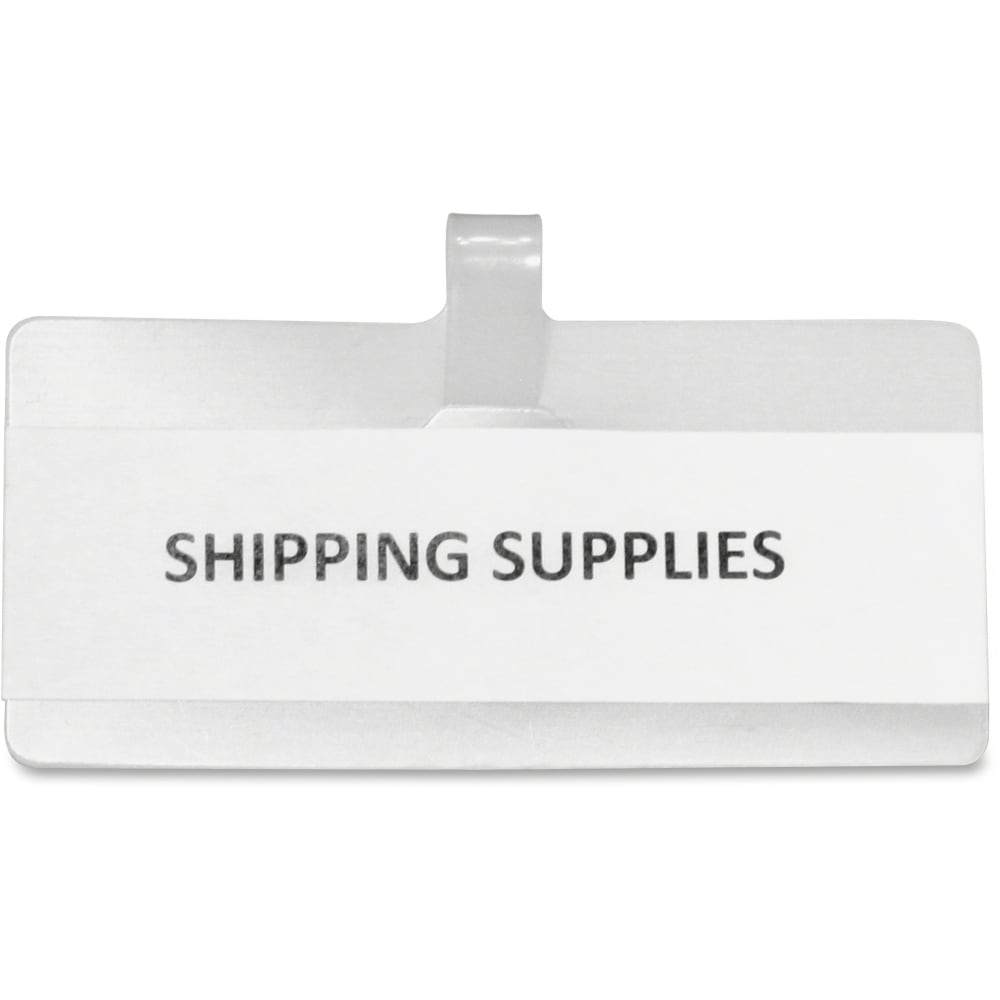 Panter Wire Rack Shelf Tags, 3 1/2in x 1 1/2in, White, Pack Of 10