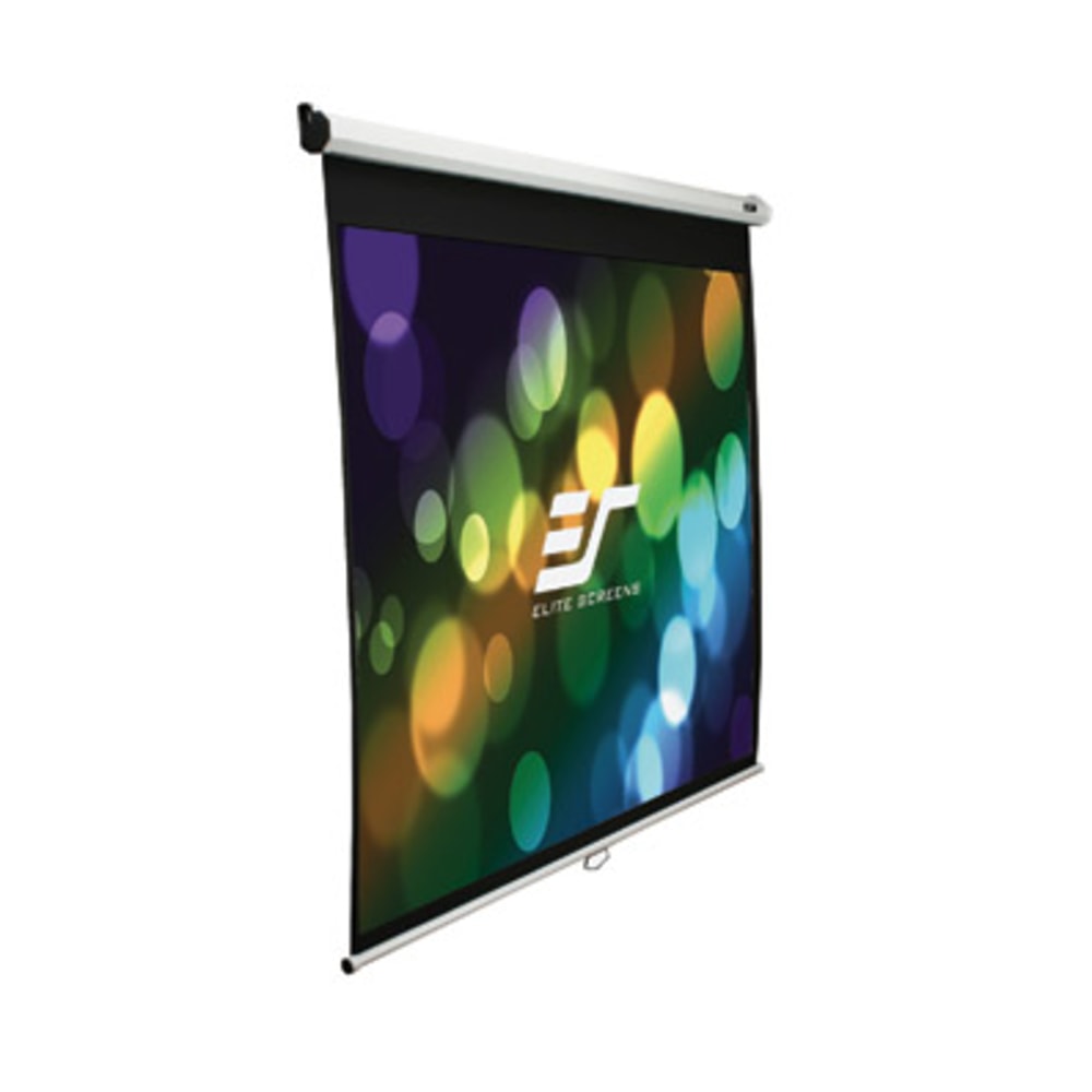 Elite Screens Manual Series M135UWV2 - Projection screen - ceiling mountable, wall mountable - 135in (135 in) - 4:3 - MaxWhite - black