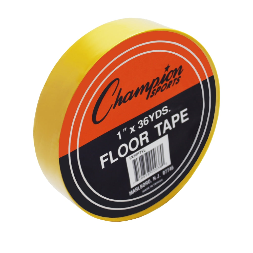 Champion Sports Floor Marking Tape, 1in x 36 yd., Yellow, Pack Of 6 Rolls