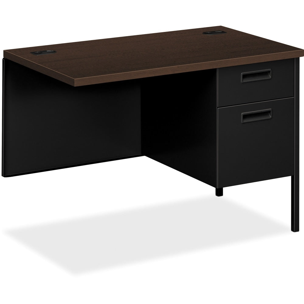 HON Metro Classic 42inW Right Desk Return, Mocha/Black