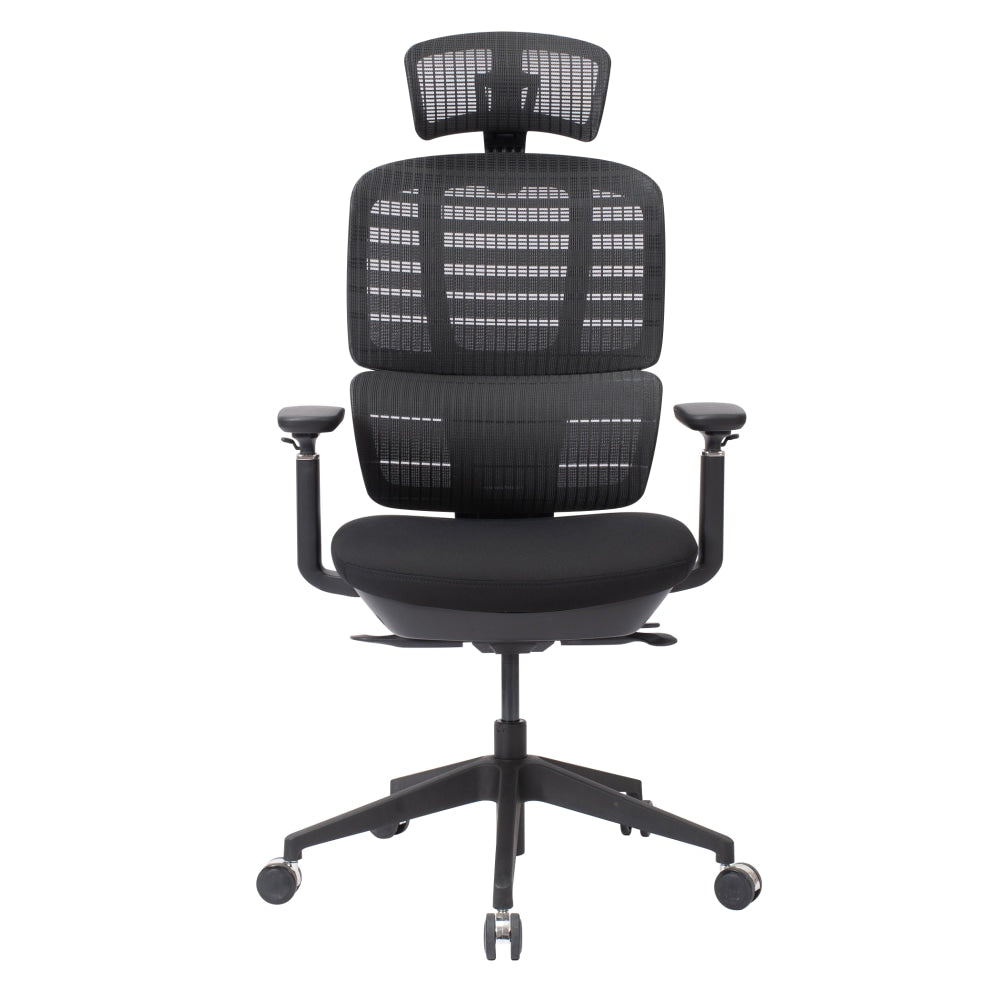 WorkPro Momentum Ergonomic Mesh/Mesh Active High-Back Chair, Black/Black, BIFMA Compliant